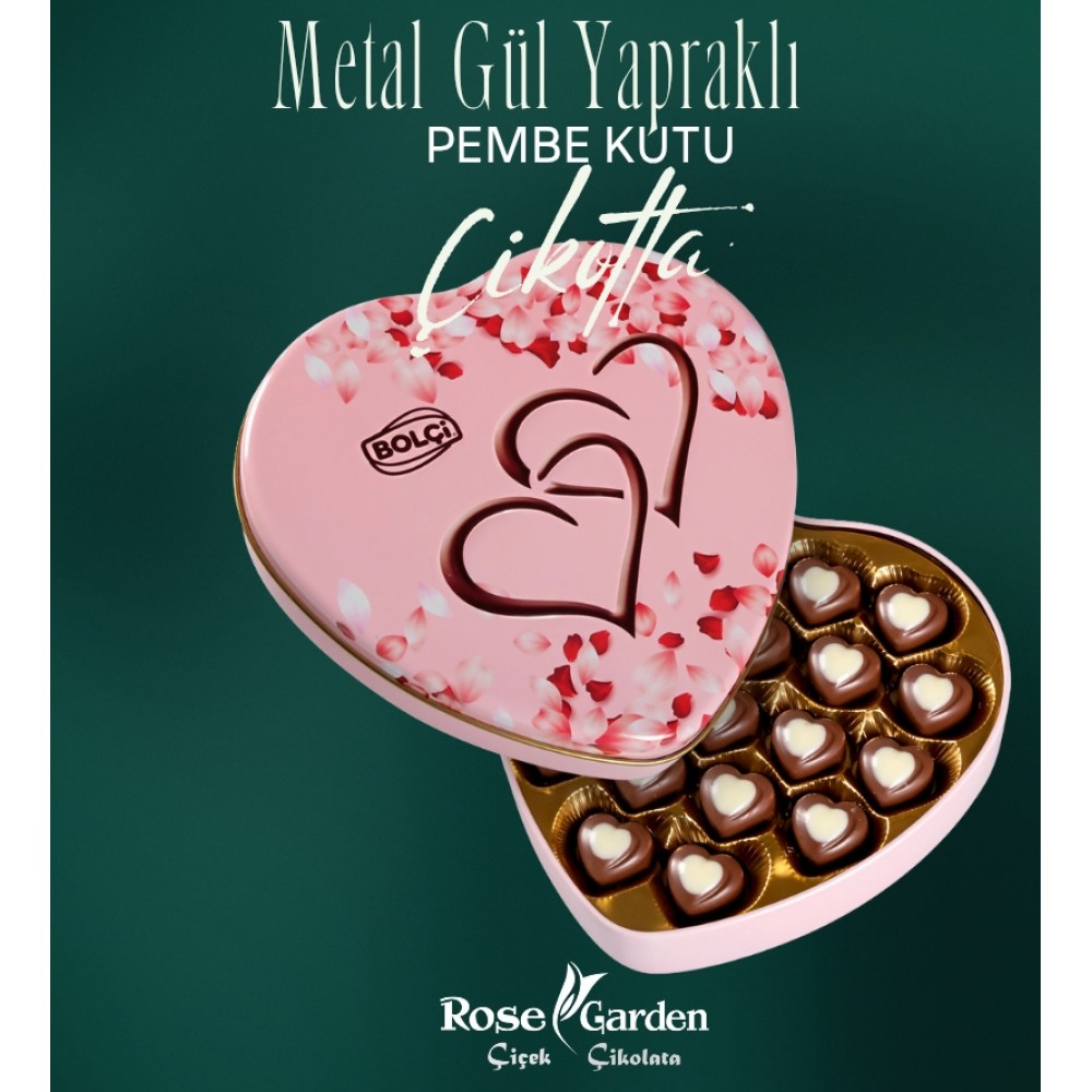 Metal Gül Yaprakli Metal Çikolata